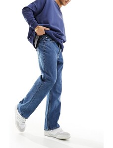 Only & Sons - Jeans ampi rigidi lavaggio medio sbiaditi-Blu