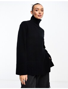 & Other Stories - Maglione oversize accollato nero in lana