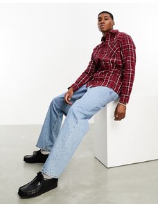 Tommy Jeans - Camicia classica rossa a quadri con tasca-Rosso