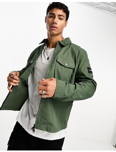 Calvin Klein - Camicia giacca leggera grigia-Verde