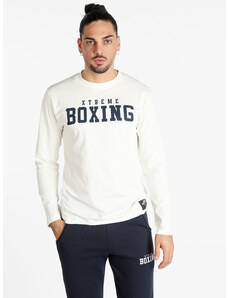 Xtreme Boxing T-shirt Uomo Manica Lunga In Cotone Bianco Taglia Xl
