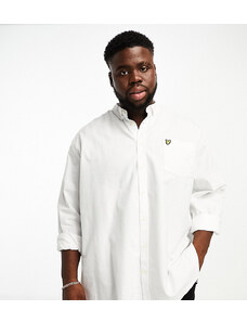 Lyle & Scott PLUS - Icon - Camicia Oxford bianca vestibilità classica con logo-Bianco