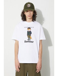 Barbour t-shirt in cotone Barobour x Maison Kitsune uomo MTS1224