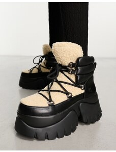 Koi Footwear KOI - Vilun - Scarponcini invernali color crema con pelliccia sintetica-Bianco