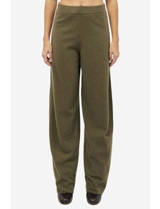 LEMAIRE Pantalone SOFT CURVED in lana verde