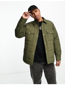 GANT - Camicia giacca comoda verde scuro trapuntata