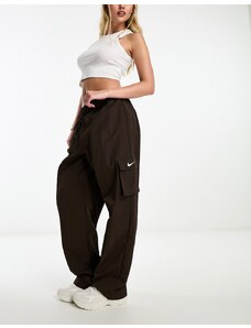 Nike - Pantaloni cargo marrone barocco con logo piccolo-Brown