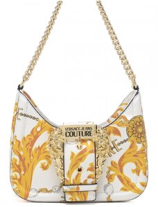 Versace Jeans Couture borsa a spalla donna bianca e oro con logo