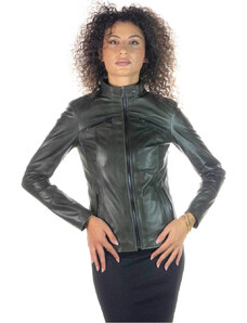 Leather Trend Michela - Giacca Donna Verde in vera pelle