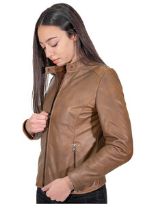 Leather Trend Violetta Bis - Giacca Donna Cuoio in vera pelle