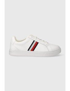 Tommy Hilfiger sneakers in pelle ESSENTIAL COURT SNEAKER STRIPES colore bianco FW0FW07779