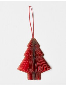 Accessorize - Decorazione natalizia in carta ad alberello rosso