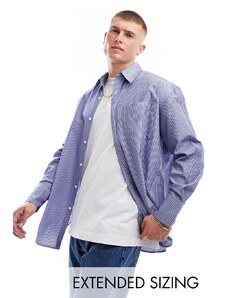 ASOS DESIGN - Camicia oversize stile anni '90 blu a righe