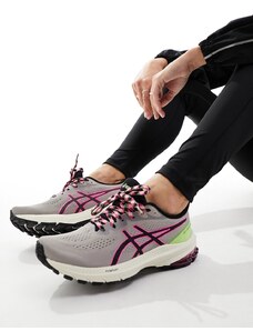 Asics - GT-1000 12 TR Trail - Sneakers da trail running grigie e rosa-Multicolore