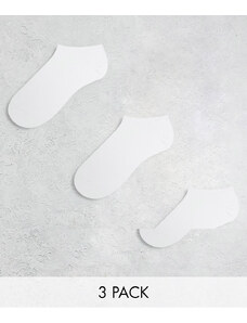 Weekday - Confezione da 3 paia di calzini sportivi bianchi-Bianco