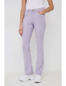MAX&Co. pantaloni in velluto a coste Milady colore violetto