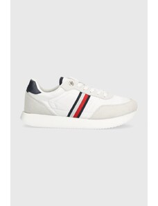 Tommy Hilfiger sneakers ESSENTIAL RUNNER GLOBAL STRIPES colore bianco FW0FW07831
