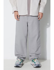 Carhartt WIP pantaloni in cotone Single Knee Pant colore grigio I031497.0WF02