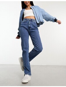 Waven - Ida - Jeans slim a vita alta con spacco lavaggio indaco-Blu navy