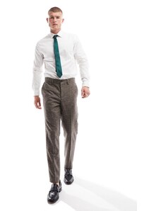 Selected Homme - Pantaloni slim eleganti marroni-Marrone