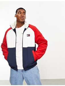 Tommy Jeans - Giacca multicolore in pile double-face