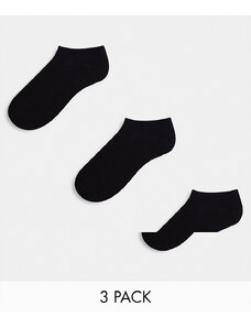 Weekday - Confezione da 3 paia di calzini sportivi neri-Nero