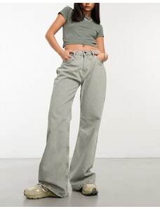 Waven - Fenn - Jeans a fondo ampio a vita alta lavaggio verde effetto sporco
