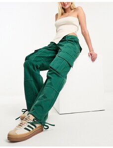 Waven - Viggo - Pantaloni cargo di jeans a vita alta verdi-Verde