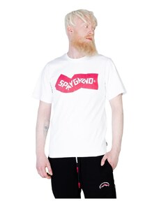 SPRAYGROUND - T-shirt Crupled logo - Colore: Bianco,Taglia: XL