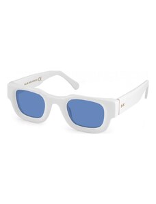 Occhiali Da Sole Xlab Mod. Komodo Cod. Colore Bianco / Azzurro Polarizzato Unisex Squadrata Bianco