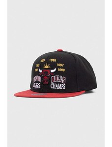 Mitchell&Ness berretto da baseball x Chicago Bulls colore nero