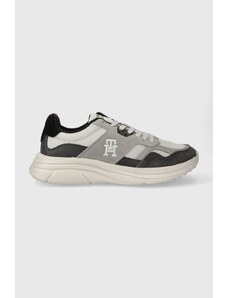 Tommy Hilfiger sneakers MODERN RUNNER LTH MIX colore grigio FM0FM04878