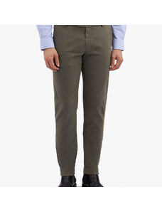 Brooks Brothers Pantalone chino verde militare in cotone elasticizzato - male Pantaloni casual Militare 30