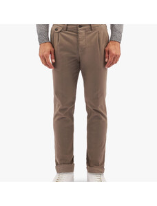 Brooks Brothers Pantalone chino in cotone elasticizzato grigio talpa - male Pantaloni casual Taupe/Fango 30