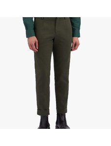 Brooks Brothers Pantalone chino verde kaki in cotone elasticizzato - male Pantaloni casual Verde 30