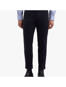 Brooks Brothers Pantalone chino blu navy in cotone elasticizzato - male Pantaloni casual Navy 30