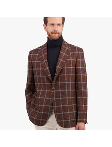 Brooks Brothers Blazer marrone in misto lana vergine, seta e lino marrone - male Giacche e Blazer Marrone 36