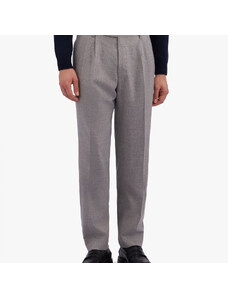 Brooks Brothers Pantalone grigio chiaro in misto lana vergine e lana stretch - male Pantaloni Grigio chiaro 36
