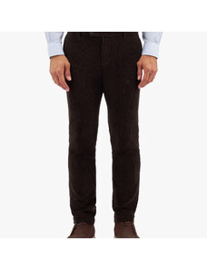 Brooks Brothers Pantalone marrone in velluto a coste di cotone elasticizzato - male Pantaloni casual Marrone 30
