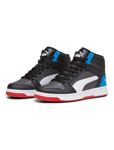 Sneakers alte da ragazzo nere con dettagli blu Puma Rebound Layup SL Jr