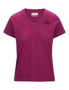 T-shirt viola da donna con logo sul petto Kappa Cabou
