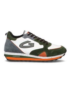 ALBERTO GUARDIANI Sneaker uomo bianca/verde/arancio in suede SNEAKERS