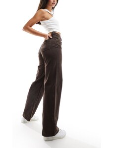 Monki - Yoko - Jeans a vita alta marroni a fondo ampio-Marrone