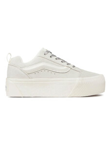 Vans Lowland Sneakers in pelle bianco sporco e bordeaux-Neutro