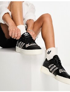adidas Originals - Rivalry - Sneakers basse nere e leopardate-Nero