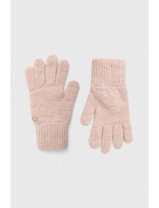 Granadilla guanti con aggiunta di lana colore rosa