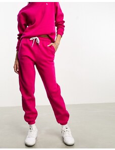 Polo Ralph Lauren - Joggers in pile rosa vivace con logo