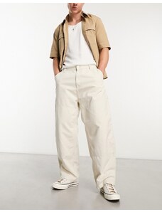 Carhartt WIP - Pantaloni dritti comodi bianchi con pannelli ampi-Bianco
