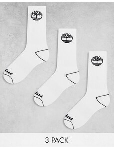 Timberland - Bowden - Confezione da 3 paia di calzini bianchi-Bianco