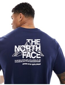 The North Face - Sketch - T-shirt blu navy e bianco